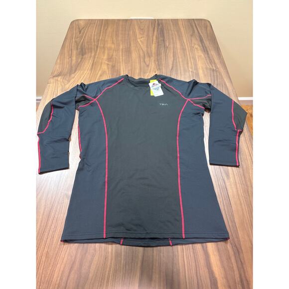 TSLA Men's Thermal Long Sleeve Compression Shirts, Athletic Base Layer Top NWT L - Picture 1 of 4